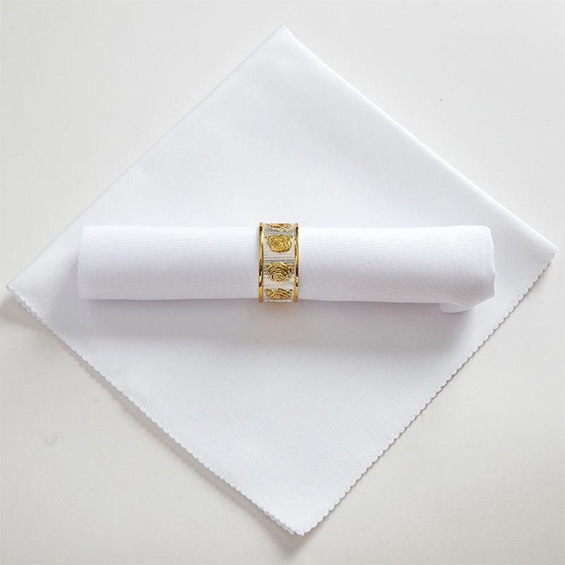 Pure Solid Color Hotel Restaurant Napkin - Red, White, Blue Flower Folded Design