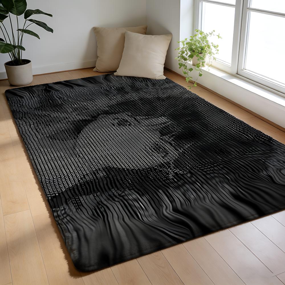 Anime S-Serial Experiments Lain Floor Mat Soft Flannel Floor Mat Non-Slip Absorbent Rug For Home Bedroom Bathroom