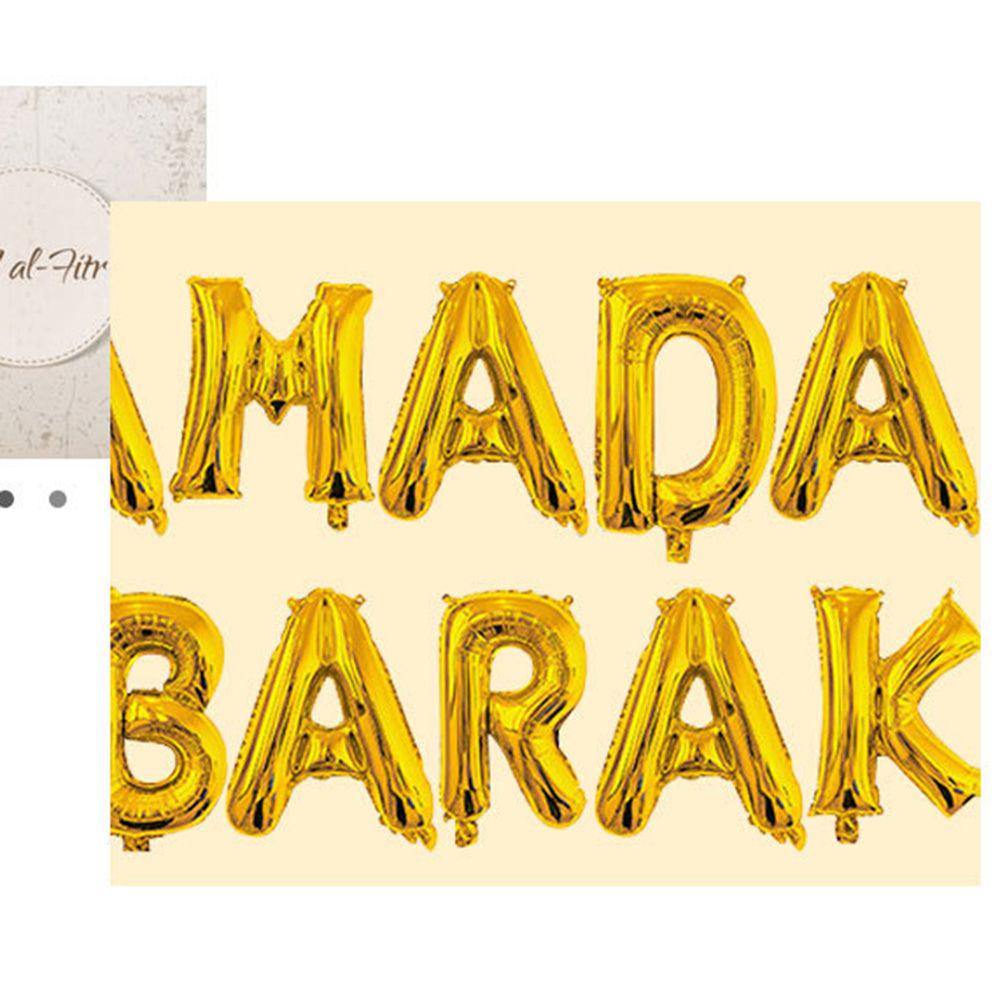 2022 Eid Mubarak Ramadan Kareem Eid Decorations Foil Balloon Moubarak Decor Eid Mubarak Balloons