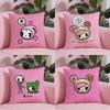 Japan Tokidoki Creative Pillow Case Short Plush Double-Sided Printing Home Machine Washable In Warm Winter Cushion Cover