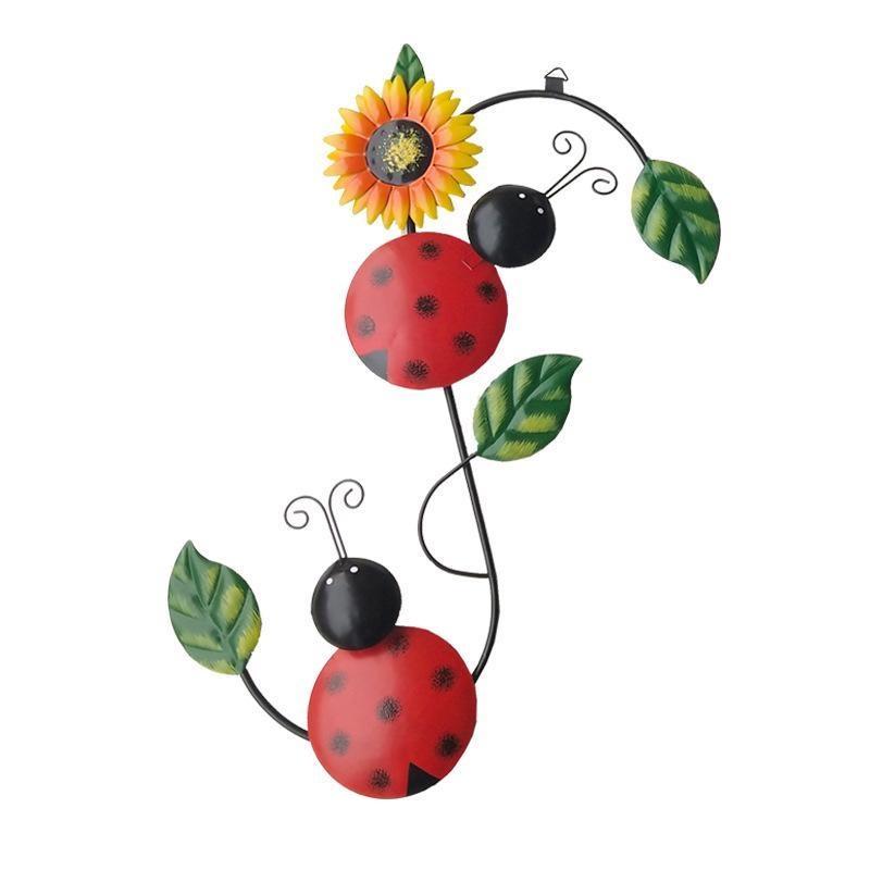Wrought Iron Wall Hanging Decoration Outdoor Yarn Ornament Courtyard  Crafts Flower Decorations Iron: Statues