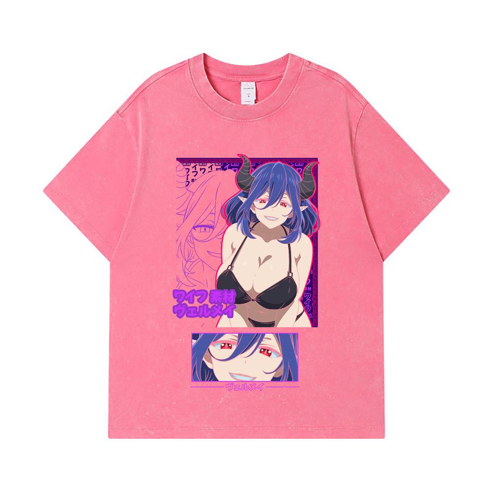 275 GSM Washed T-shirts 100% Cotton Vermeil In Gold V1 Vermeil Waifu Print Unisex Heavy Cotton T Shirt