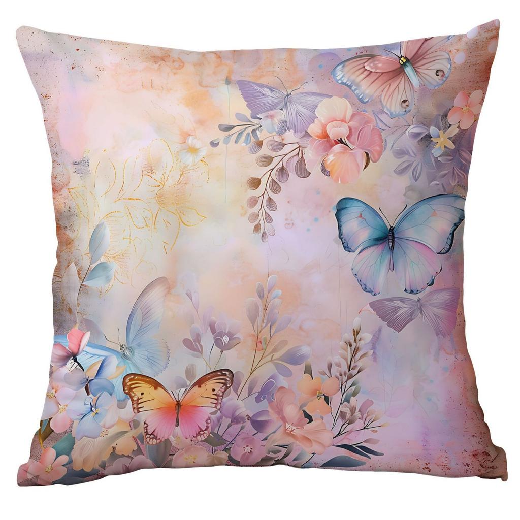 New Creative Butterfly Pillowcase Spring and Summer Dreamy Pillowcase Home Bedside Sofa Backrest Cover