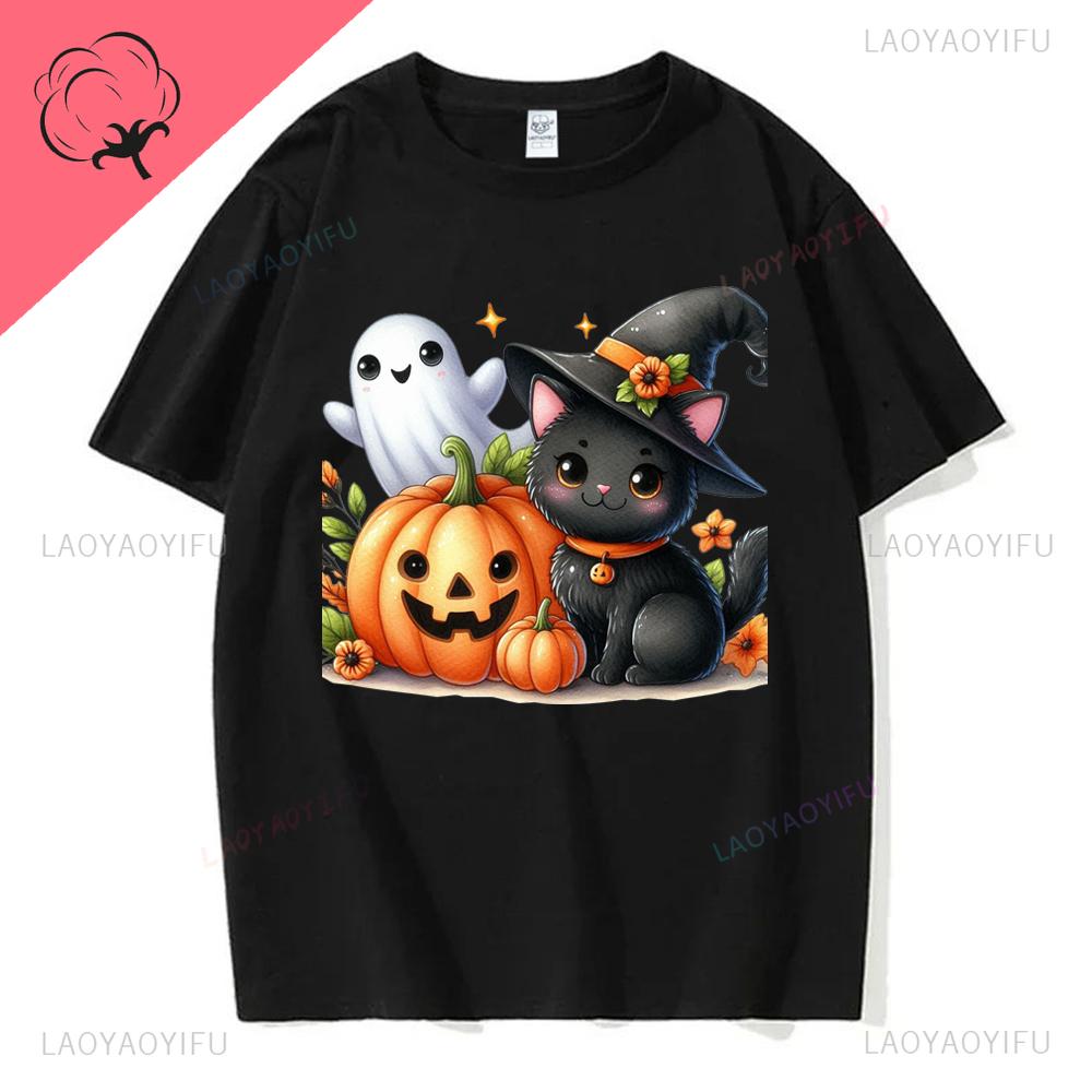 Happy Halloween Pumpkins Halloween T Shirts Pumpkin Funny Halloween Costume Cotton Shirt Graphic T Shirts Y2k Top Harajuku Tops
