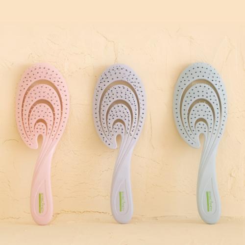 Quick Dry Eco-Friendly Detangling Eco-Friendly Hair Brush (Coral Pink, Coral Purple, Coral Blue) Coral pink