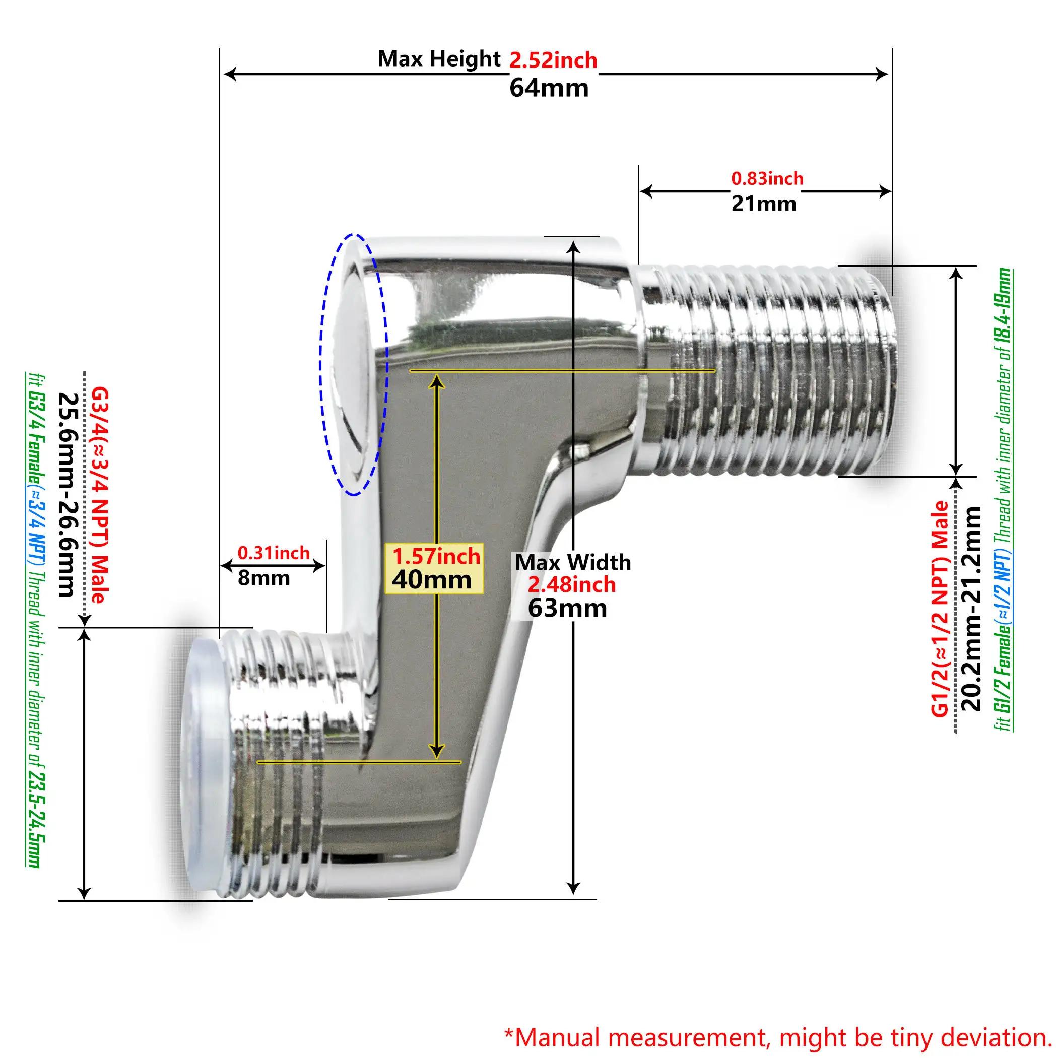 

Эксцентриковый адаптер G1/2 наружная резьба x G3/4 наружная резьба Увеличенное расстояние Соединитель Удлиненный угловой переходник для смесительного клапана для душа 1 piece&G1I2 M to G3I4 M