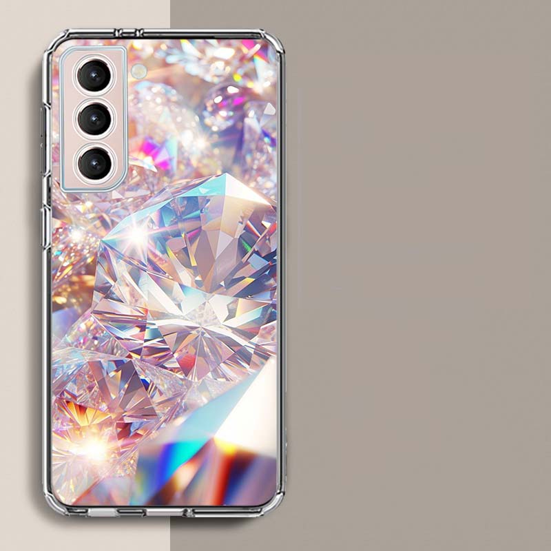 Coque de téléphone avec pierres précieuses en diamant brillante et éblouissante pour Samsung Galaxy S25 Edge S24 S23 FE S21 S20 S10 Plus S22 S26 Ultra Cover Cl