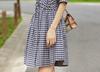 Age Reducing Temperament Plaid Short-sleeved Dress