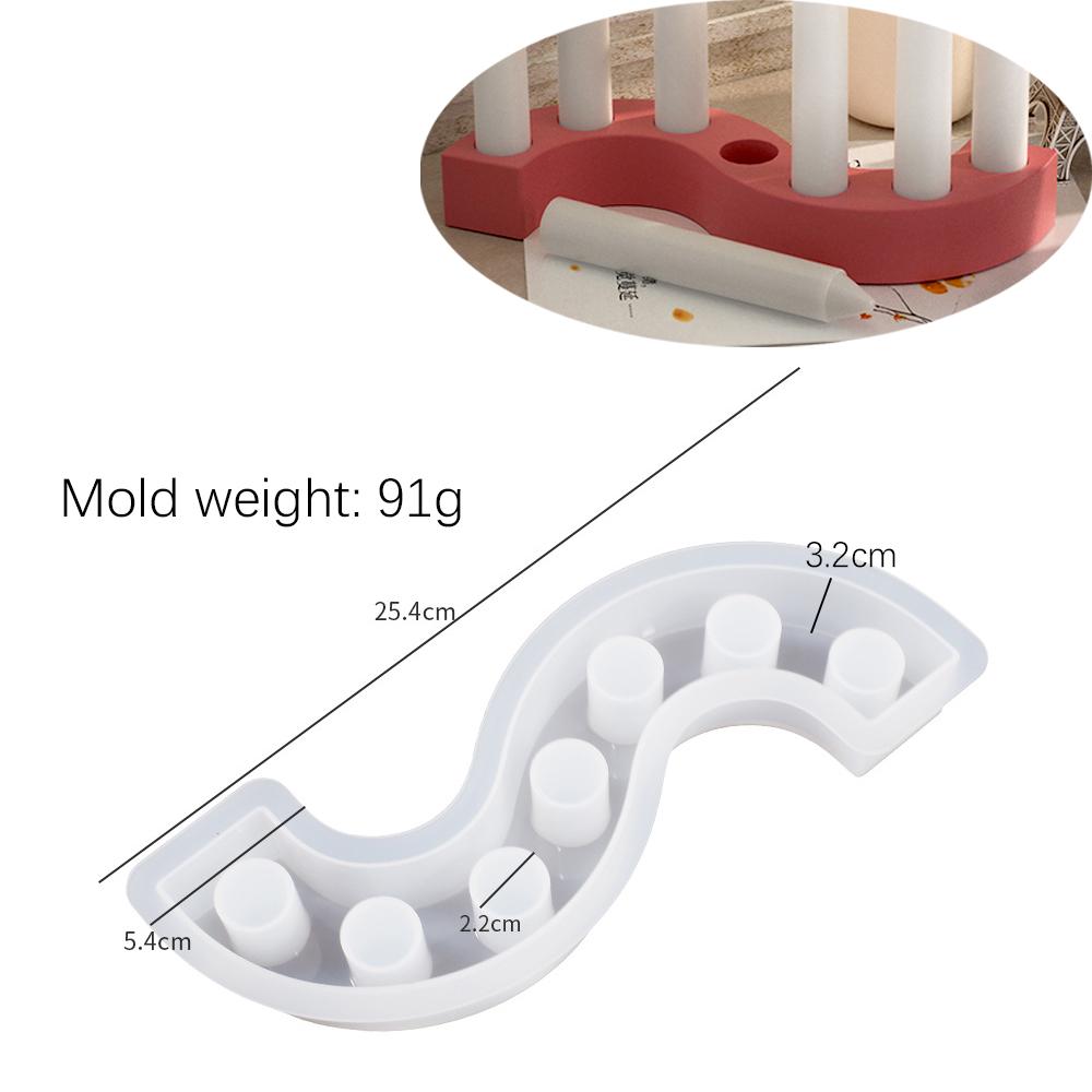 S Shaped Candlestick Concrete Silicone Mold DIY Handmade Candle Holder Vase Bracket Casting Mould Resin Gypsum Mold Home Decor