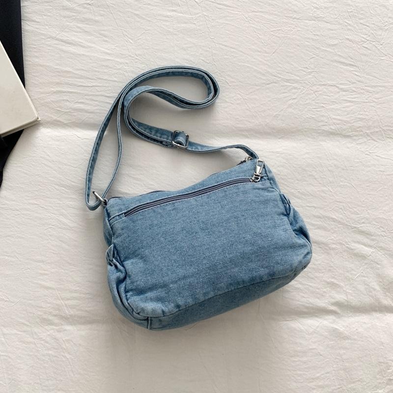 Jeans Crossbody-Tasche mit mehreren Reißverschlusstaschen, lässige Umhängetasche für Damen, für den täglichen Gebrauch und Reisen