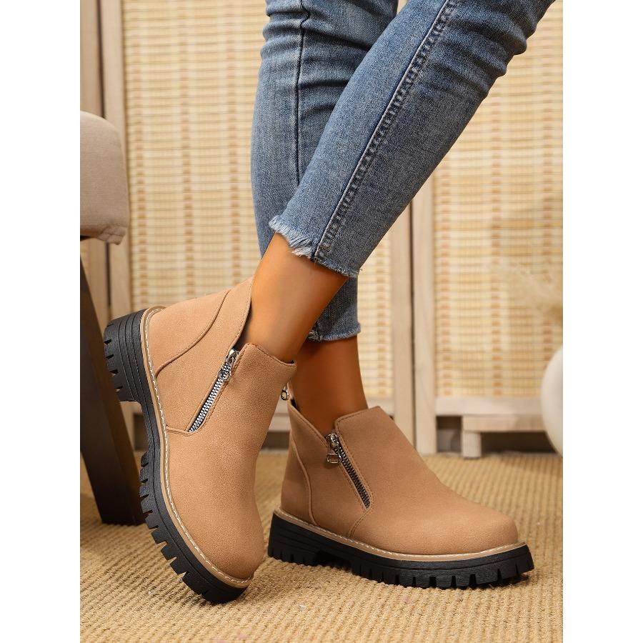 Plus Size Casual Ankle Boots for Women Fall/Winter 2025 High-Top Casual Fashion Ankle Boots for Women