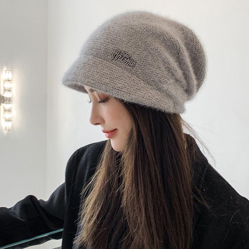 Hat Women's Winter Fashion Autumn and Winter Thermal Hat Knitted Wool Hat