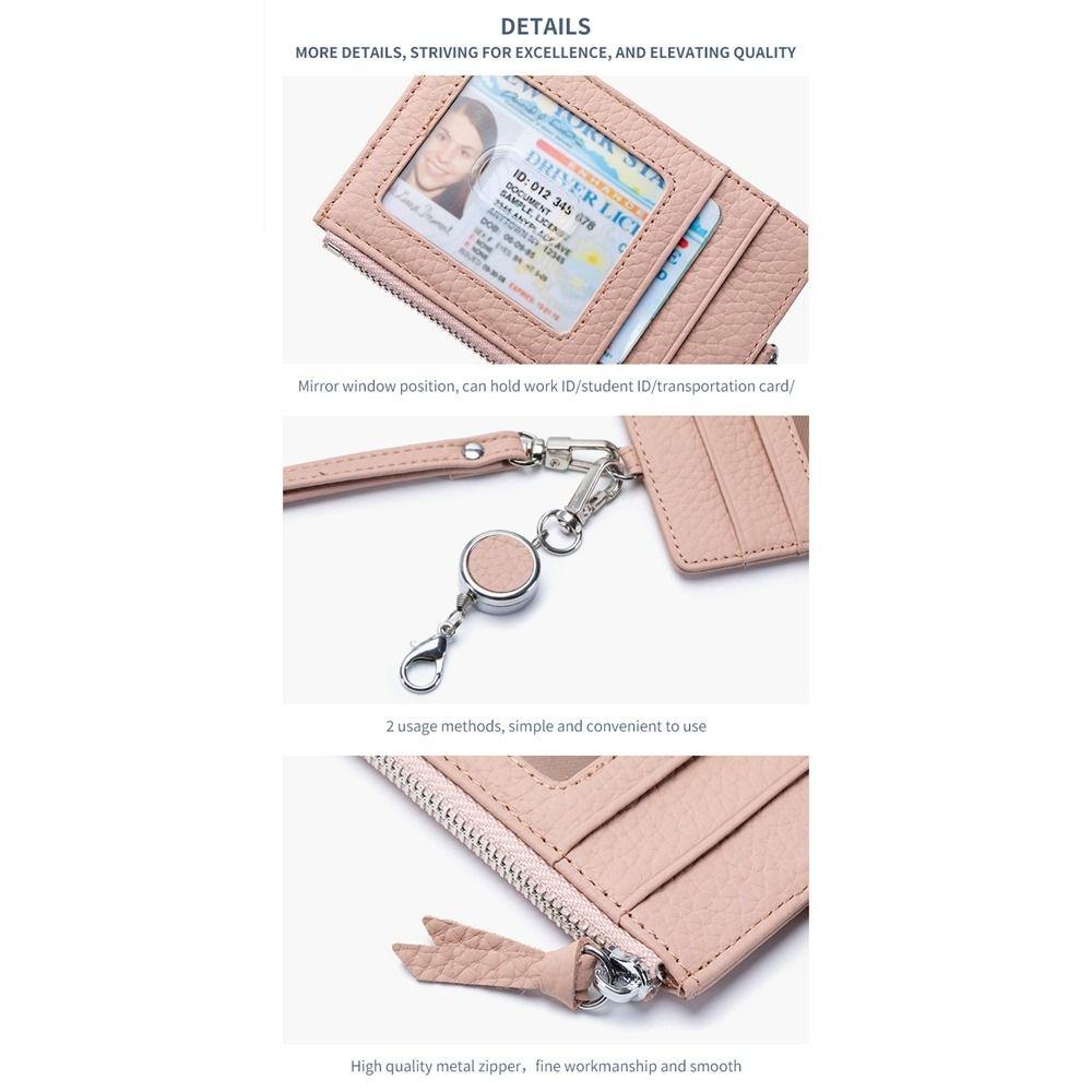 Portable Reel Strap Badge Holder with Lanyard Male Wallet Neck Strap Card Holder  Male