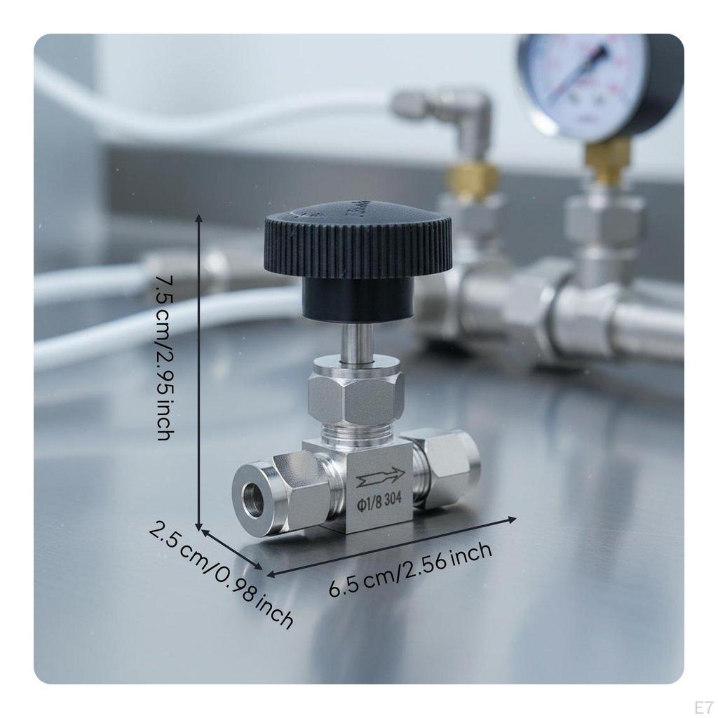 Stainless Steel Pin Valve Ferrule Fitting Leakproof Seal Industrial Hardware for Flow Controls