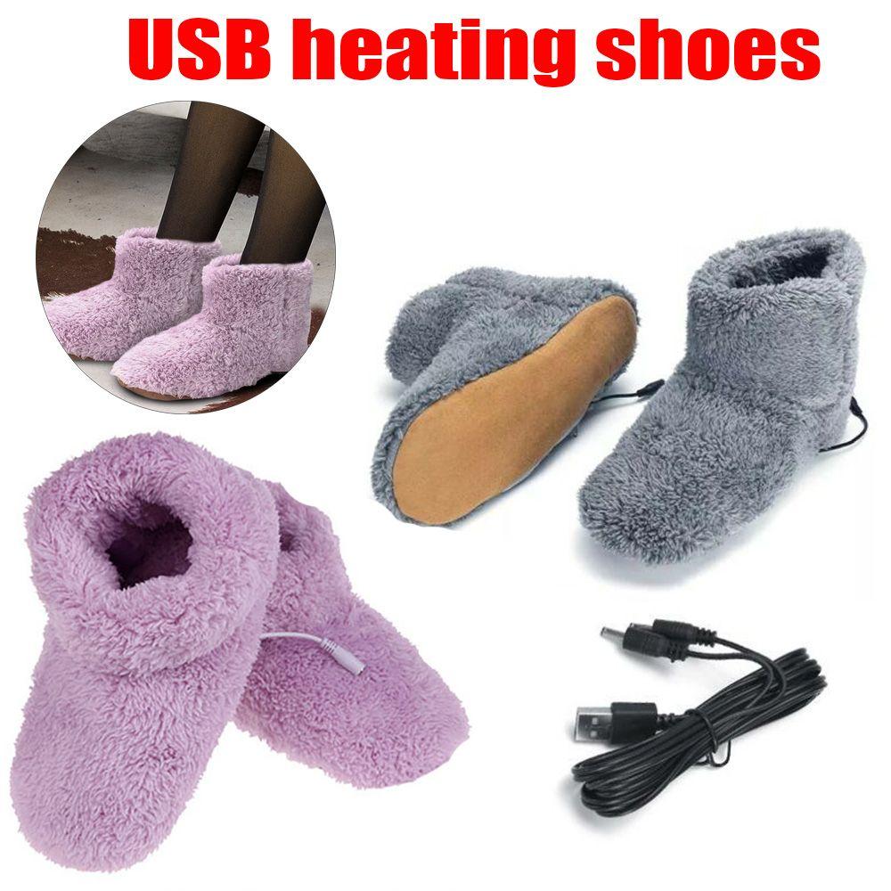 Charging Plush Comfortable Electric Heated Shoes Warm Foot Foot Warmer Shoes Winter Warming Slipper