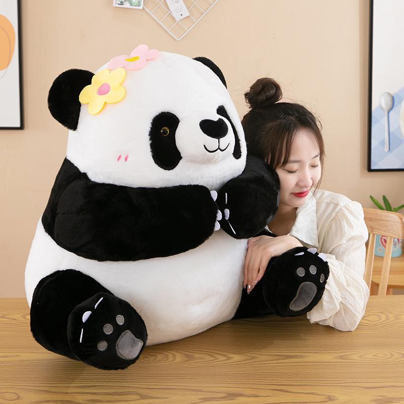 Plush Panda Short Toy Doll Cartoon Animal Design Loveliness Comfortable Soft