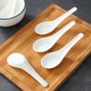 Ruhan Pure White Non-Porous Ceramic Soup Spoon