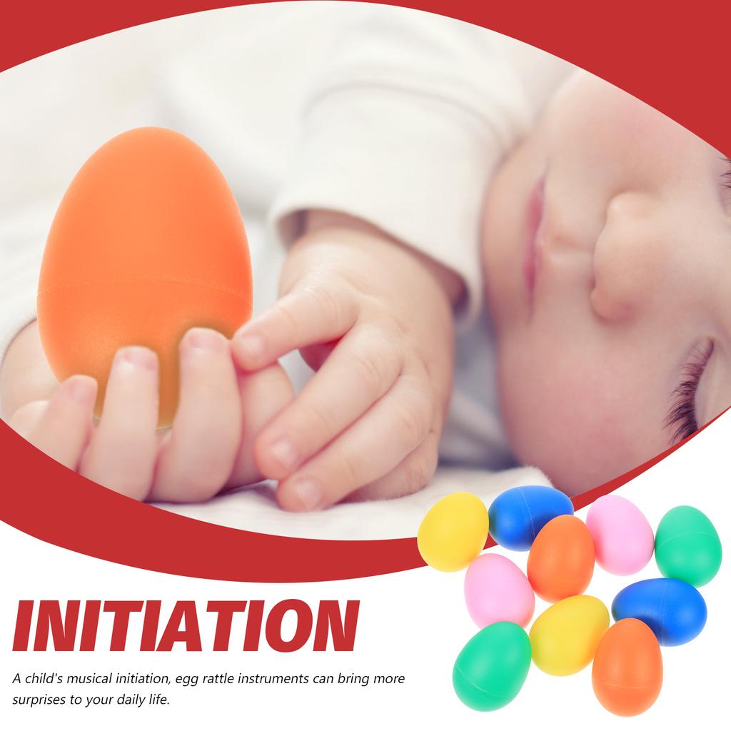 10 Stuks Kinderpercussie-instrument Elektrische Muzikale Drum Eieren Kinderinstrumenten Speelgoed Pasen Kinderspeelgoed Pokdalig