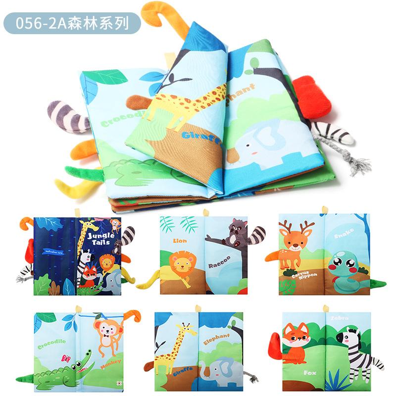 Source 21 0-3 Year Old Baby Cloth Book Animal Tail Cloth Book Early Education Fun Mirror Desk Calendar Cloth Book Toy