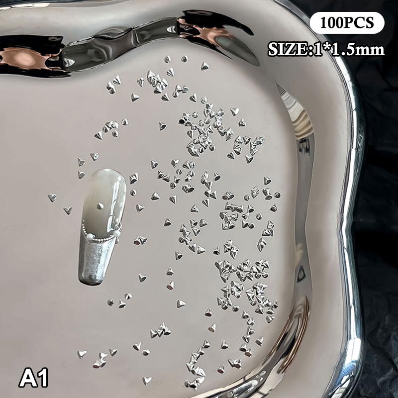 

100 шт. Панк Заклепки Шармы для Ногтей Конус Разных Размеров Заклепки для Нейл-Арта Стильные Шипы из Сплава 3D DIY Декор для Ногтей