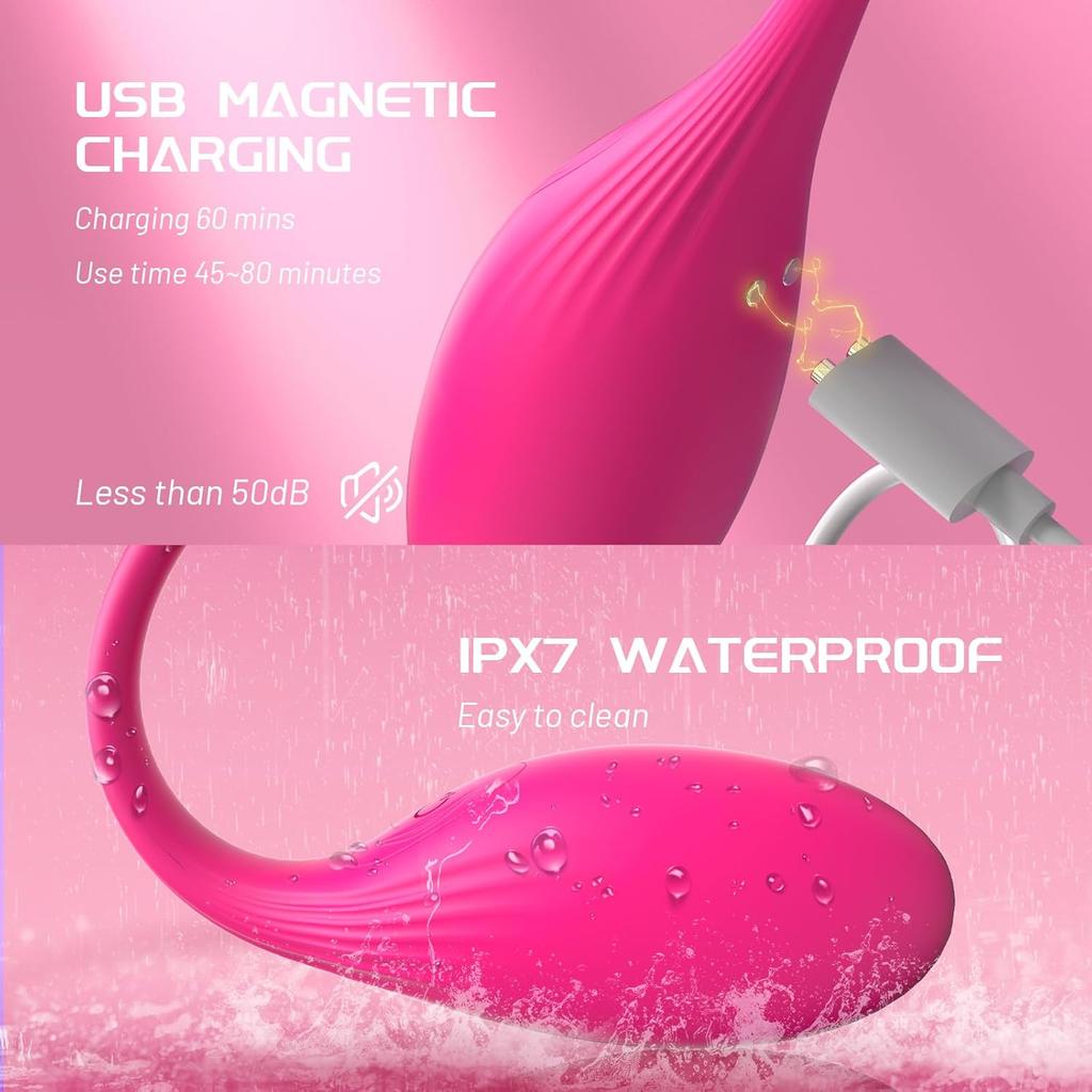 APP Remote Control Vibrator Sex Toys, Wearable Panty Mini G Spot Bullet Egg Vibrators with 10 Vibration Modes Adult Sex Toy for Women or Couples