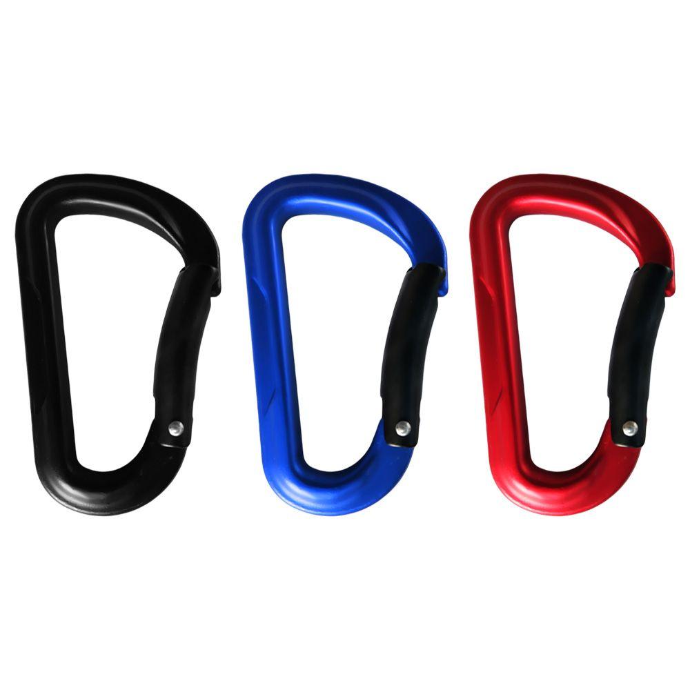 Multicolor Aluminium Equipment Climbing Button Camping Hiking Hook Alloy Carabiner Buckle Keychain