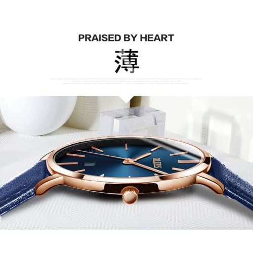 OLEVS Women's Ultra-Thin Wristwatch, Nurse Watch with Second Hand, 12/24 Hour Display, Easy-to-Read Silicone Band, Fashionable Watch for Women (Blue S