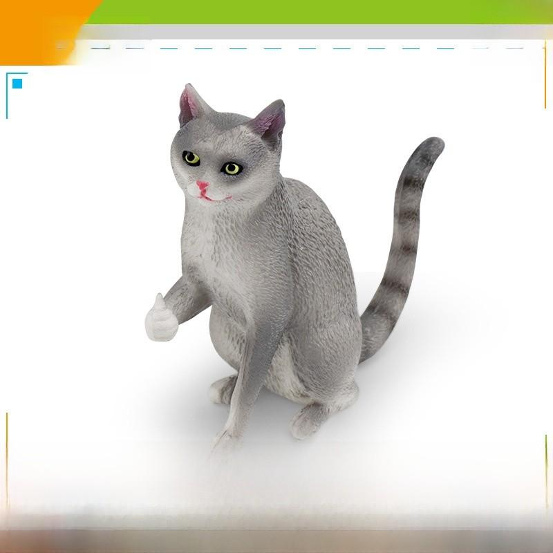 Pvc Orange Cat Grey Cat Model Decor For Home Office Desk And Collectors Display
