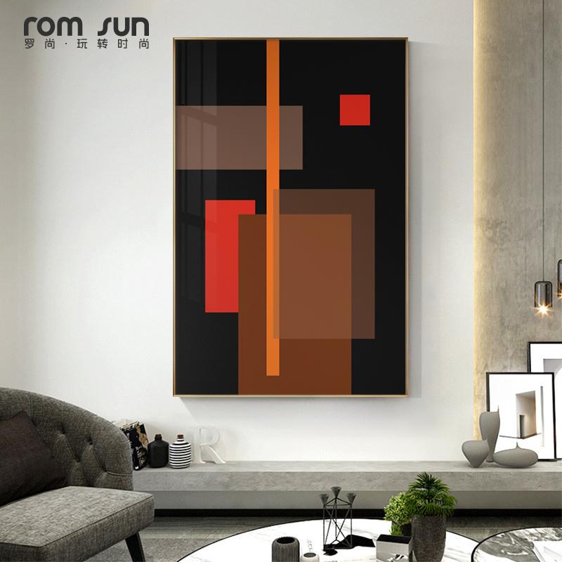 Pictură geometrică în pânză de culoare abstractă, postere și imprimeuri, imagini de artă de perete impresioniste creative pentru decorarea camerei de zi