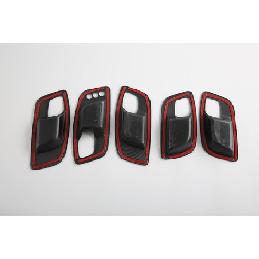 Inner Door Handle Bowl Lid Cover Trim For 2016- Dodge Charger Carbon Fiber