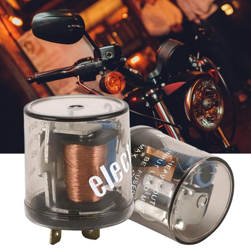 Weatherproof Motorcycle Flashing Indicator Safety Light Clear Housing Impact Resistant Design Quick Snap On Mounting
