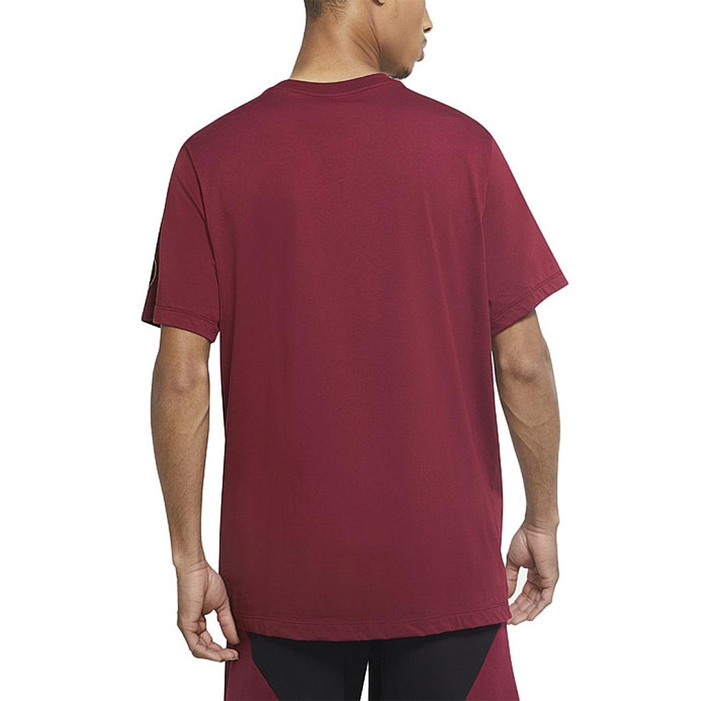 Jordan Wordmark Paris Saint-Germain Round Neck Letter Print Short Sleeve T-Shirt Men Tops Bordeaux CK9786-610