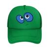 Funny Blue Glasses Eyes Cartoon Face Graphic Mesh Baseball Cap Casual Hat Outdoor  For Womens Unisex FeUnisex