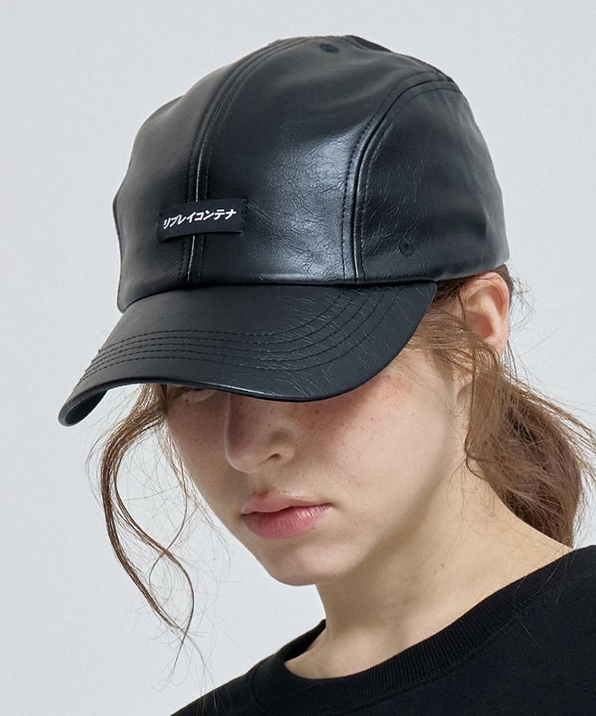 Lipeulleikeonteineo Rc Label Leather Campcap (Black)