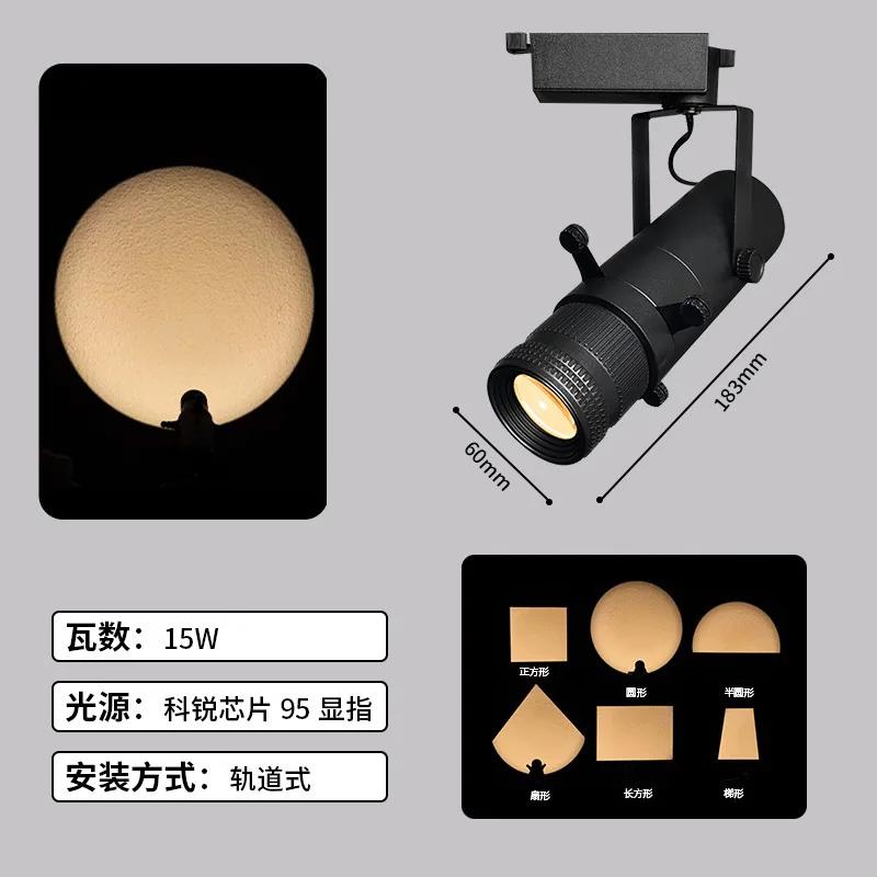 3000-6000K 5W-15W Cob Dimming Track Spotlight Square Spotlight Ceiling Light Gallery Restaurant Museum LED Cut Lamps HOT
