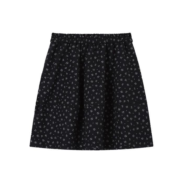 

Women s Korean Retro Floral A-line Puffy Skirt - Gray, Autumn/Winter Extra Large чорний