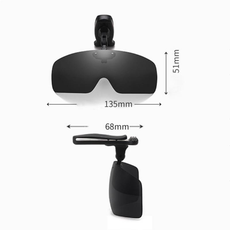 Non-Polarized Clip On Sunglasses for Men Night Vision Polarized Hat Visors Clips Hat Clip On Adjustable Eyeglasses Men's Fishing Cycling Golf Eyewear