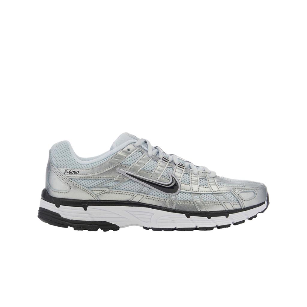 (w) Nike P-6000 White Metallic Silver