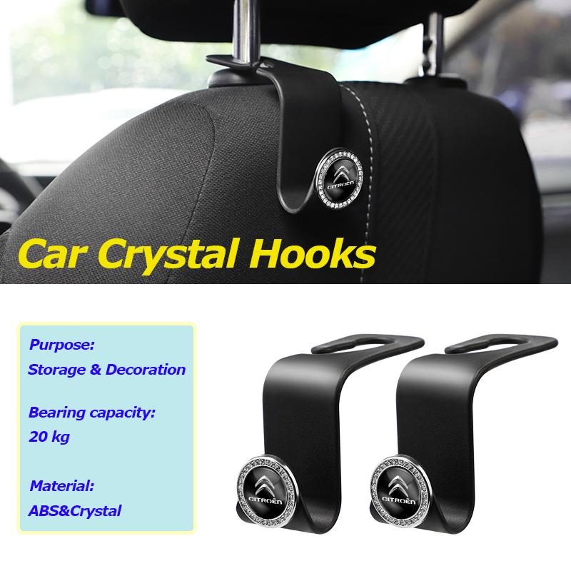 2 Stück tragbare Haken für die Rückseite von Autositzen für Citroen C1 DS3 C2 C3 Vts C4 Saxo C4L C5 C6 C8 Xsara C3-XR Picasso Berlingo Cactus