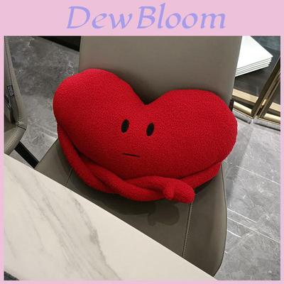 Ins Style Heart Shaped Plush Cushion With Pp Cotton Filling For Bedroom Decor