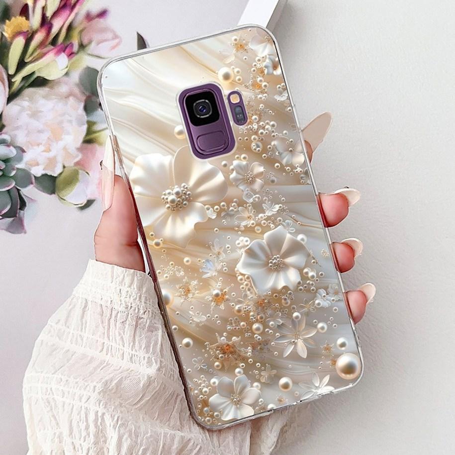 For Samsung Galaxy S9 Case SM-G960F Cover Fashion Flower Soft Slim Back Cover For Samsung S9 Plus S 9 GalaxyS9 S9+ SM-G965F Capa