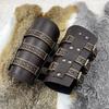 1pair Leather Gauntlet Wristband Vintage Mens Armguards Hammers Wide Wristband for Knights and Renaissances Participants