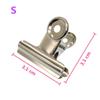 4 Pcs Round Metal Grip Clips Silver Bulldog Clip Stainless Steel Ticket Clip Stationery Bills Metal Clip Office Supplies