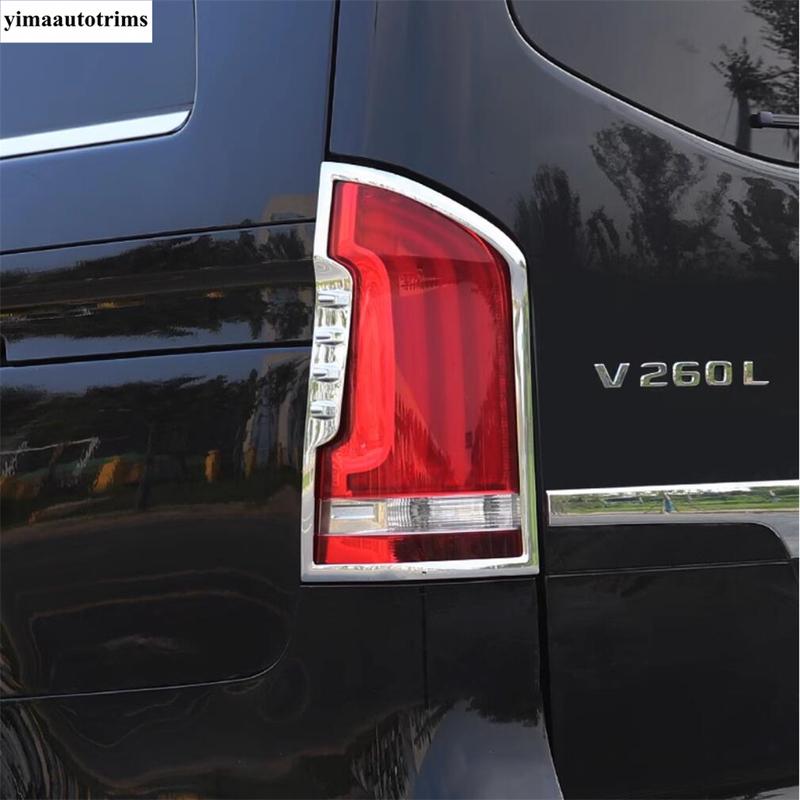 Car Rear Tail Light Lamp Frame Eyebrow Decor Cover Trim For Mercedes-Benz Vito W447 / V Class 2014 - 2025 ABS Chrome Accessories