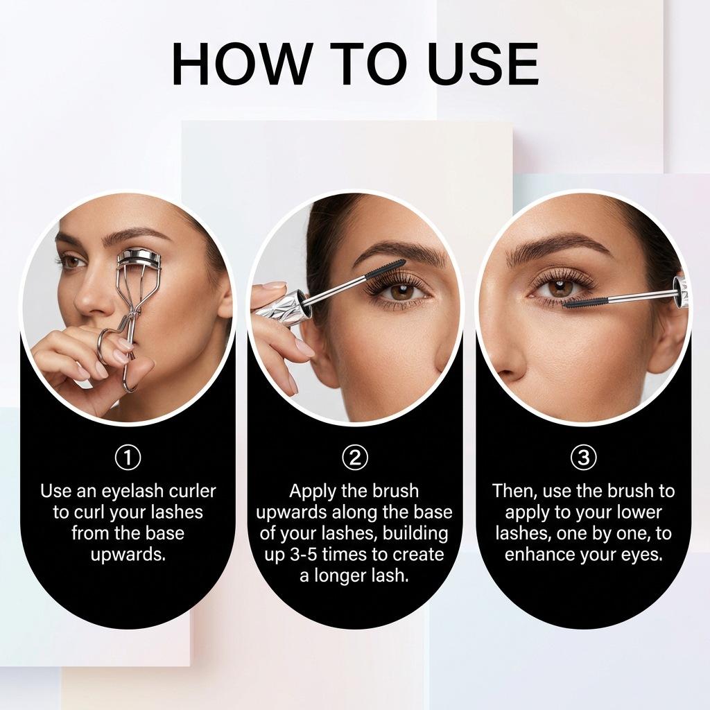 Curly Mascara, Brown Mascara, Long-lasting And Smooth, Light And Natural Mascara