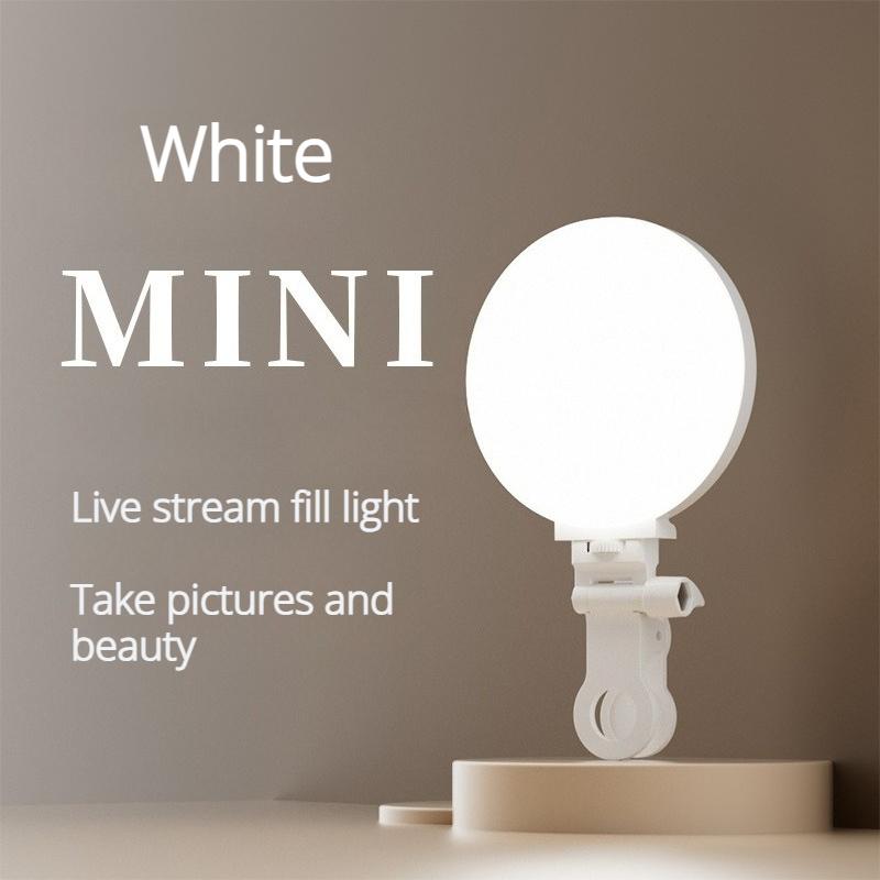 Luz de Noche LED Luz de Relleno para Teléfono Luz de Belleza para Transmisiones en Vivo Luz Portátil para Fotografía al Aire Libre Tricolor Ajustable Recargable Portátil