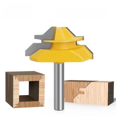 1/4 6mm 8mm 45 Grad Nutfräser Zapfenfräser Holzbearbeitungswerkzeug Für Holzwerkzeuge Nuten Glattes Trimmen