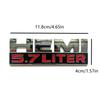 Metal HEMI 5.7 LITER Stickers Are Suitable for Car Trunk Rear Side Body Decorative Decal Accessories