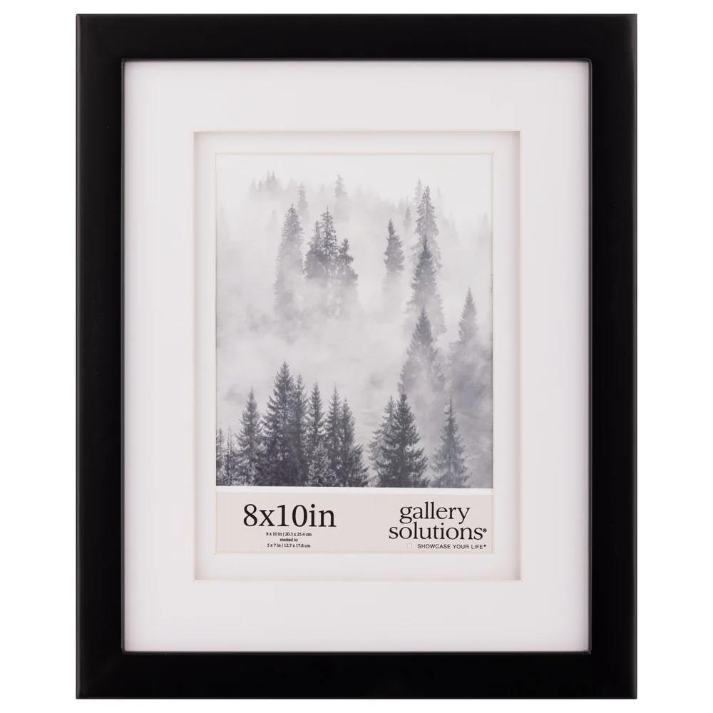 

Рамка для фотографий 8x10 из черного дерева с двойным паспарту для фотографий 5x7, настенная, настольная, прочная, элегантный дизайн Airfloat, простая в использовании United States