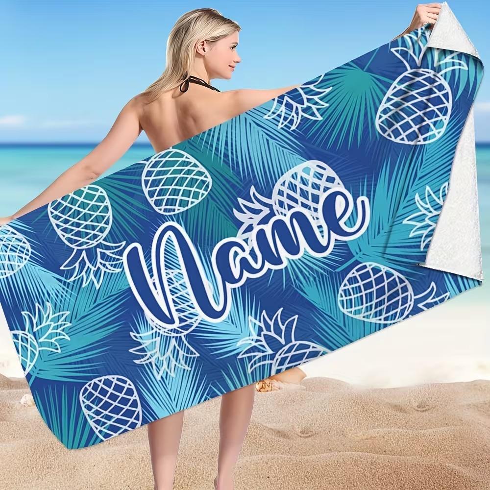 Beach Theme Beach Towel Starfish Shell Printing Microfiber Quick Drying Absorbent Large Bath Towel